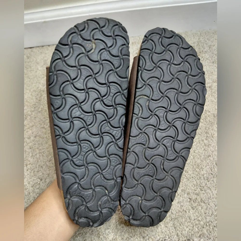 Birkenstock Women Size 37/6 Us Narrow Brown Sandals with Buckle Detail - Picture 3 of 10